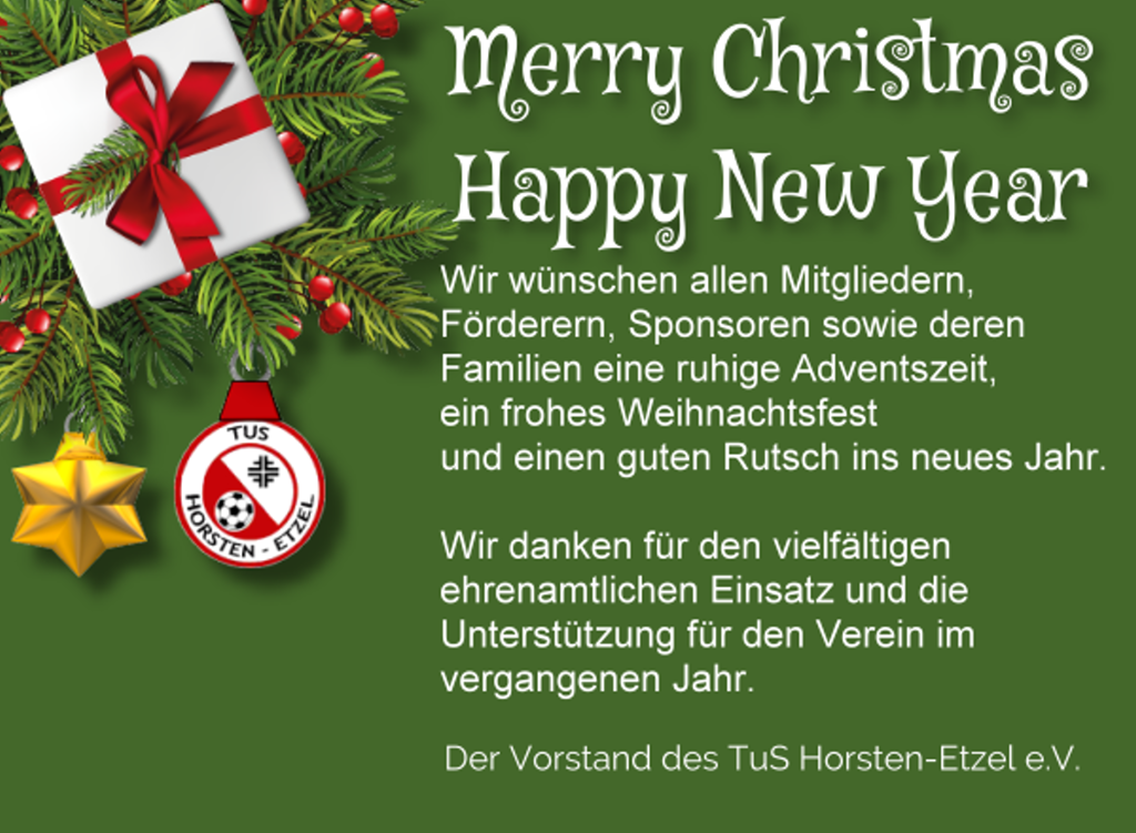 Weihnachtsgrüße des Tus Horsten-Etzel
